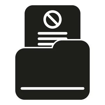 Blacklist data folder icon simple vector. Business mail Stock Illustration