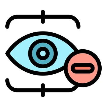 Blacklist eye icon vector flat Stock Illustration