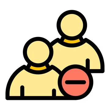 Blacklist friends icon vector flat イラスト素材