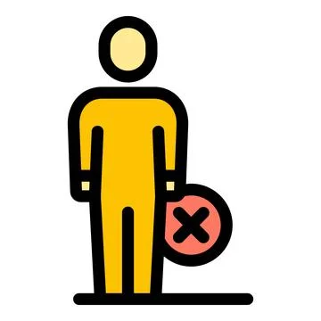 Blacklist person icon vector flat Illustrazione stock