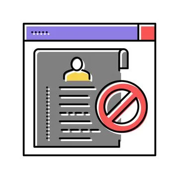 Blacklist of persons color icon vector illustration Ilustración de archivo