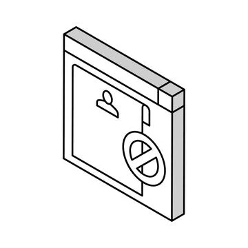 Blacklist of persons isometric icon vector illustration Ilustración de archivo