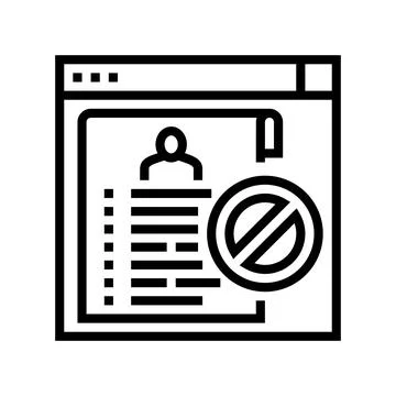 Blacklist of persons line icon vector illustration 스톡 일러스트