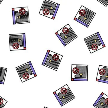 Blacklist of persons vector seamless pattern Stock Illustration