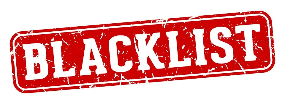 Blacklist rectangular sign. blacklist stamp Stock Illustration