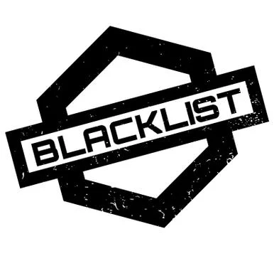 Blacklist rubber stamp Stock Illustration
