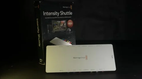 Blackmagic capture card device and it's box Stock Footage 260333871
