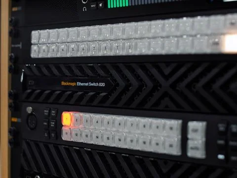 Blackmagic Ethernet Switch 820: Advanced Network Solutions for Creatives 스톡 사진