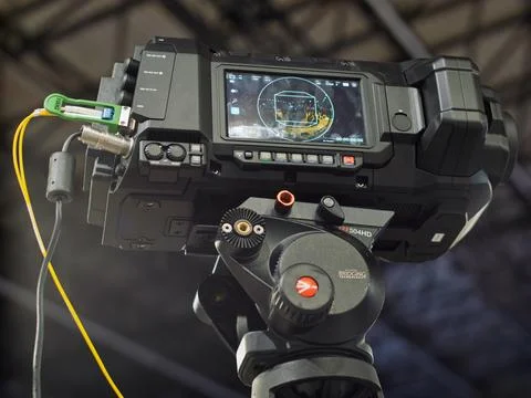 Blackmagic URSA Cine Camera for Immersive Video Production Stock Photos