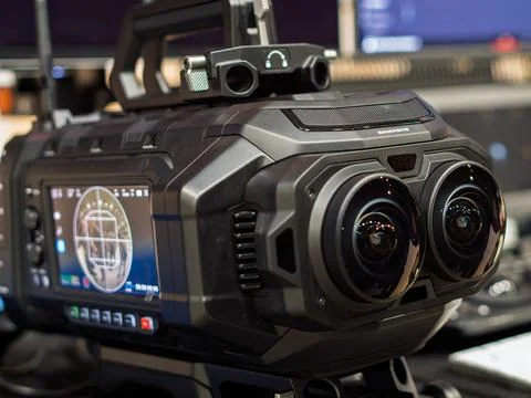 Blackmagic URSA Cine Immersive Camera for 3D Filmmaking Stock Photos