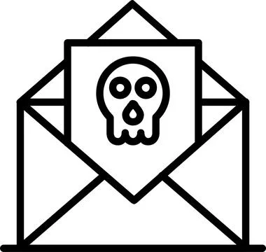 Blackmail Line Icon Design Stock Illustration