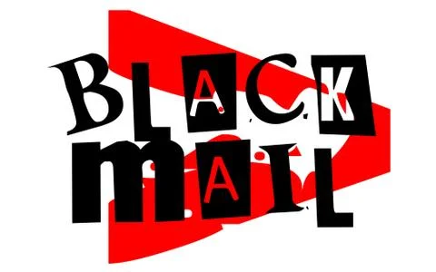 Blackmail sticker stamp Illustrazione stock