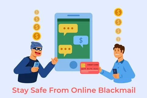 Blackmailing Chat Room Stock Illustration