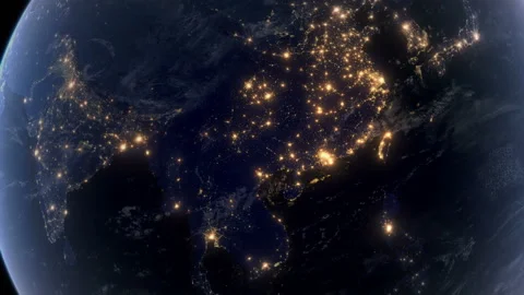 Blackout in Asia Stock Footage 120907983