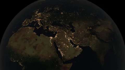 Blackout Earth Severe Power Failure Lockdown Global Energy Crisis Stock Footage 335408049