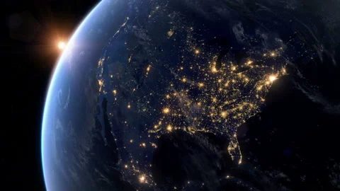Blackout in North America Stock Footage 120912455