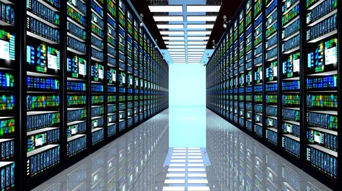 Blackout in server room Stock Footage 61323910