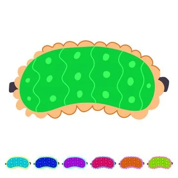 Blackout sleep mask eye vector cartoon graphic Stock Illustration