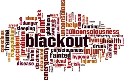 Blackout  word cloud Stock Illustration