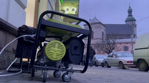 Blackouts in Ukraine Video stock 223844456