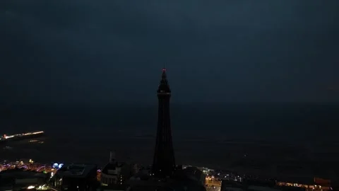 Blackpool at Dusk 1 Stock Footage 286891880