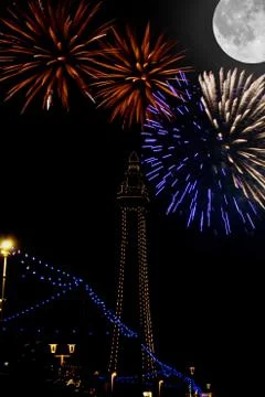 Blackpool Fireworks Stock Photos