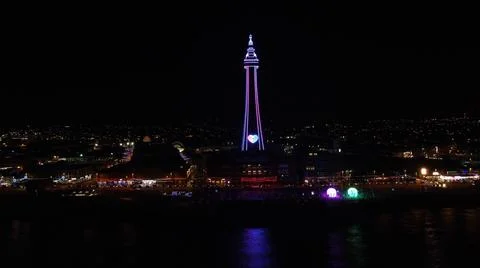 Blackpool illuminations by drone 2021 Foto stock