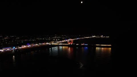 Blackpool illuminations by drone 2021 Foto stock