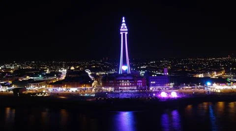 Blackpool illuminations by drone 2021 Foto stock