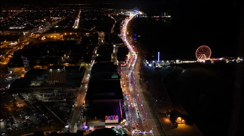 Blackpool illuminations time lapse 库存影片 35758489