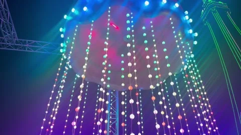 Blackpool Light Pool Display Show 2025 Stock Footage 319814419