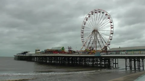 Blackpool Pier Big Wheel Stock Footage 46370755