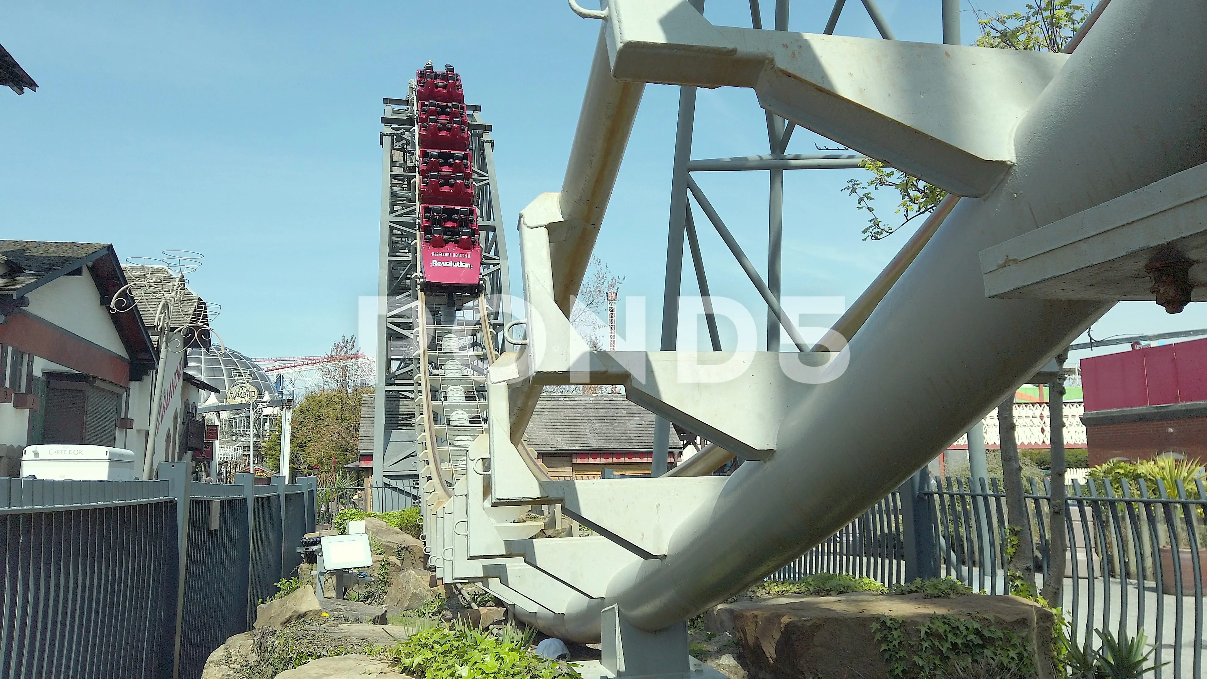 Blackpool pleasure beach the revolution rollercoaster ride. 2021 colours