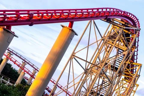 Blackpool Pleasure Beach Rollercoasters Stock Photos