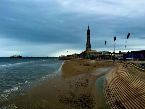 Blackpool Sea Front ,Beech Stock Photos