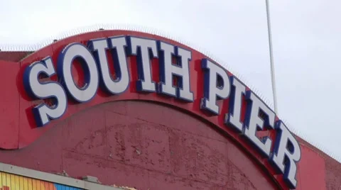 Blackpool South Pier Stock Footage 8353177