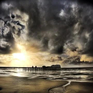 Blackpool storm Stock Photos