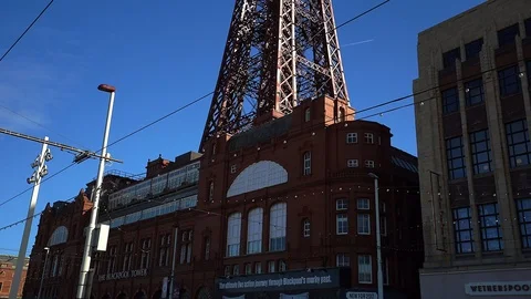 Blackpool Tower on a beautiful Summers day Stock Footage 105514898