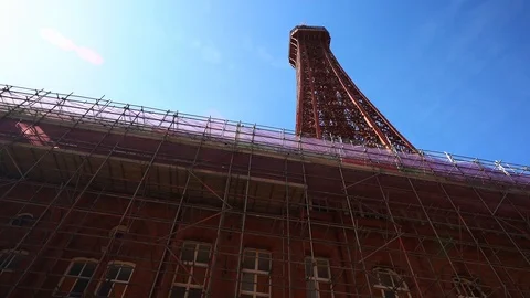 Blackpool Tower on a beautiful Summers day Stock Footage 106068897