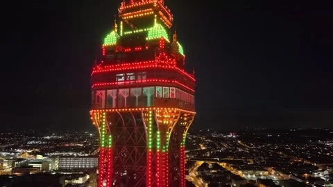 Blackpool Tower at Night - Yorkshire Vídeo Stock 295078393