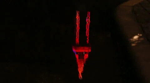 Blackpool tower reflection in water Stock Footage 48483192