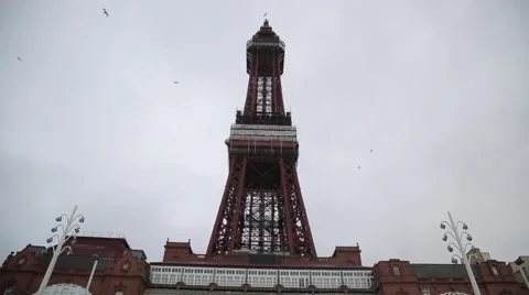 Blackpool Tower, UK (Tilt Up) Stock Footage 56851791
