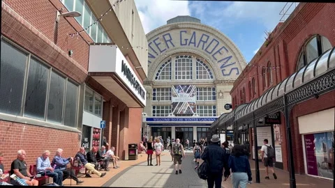 Blackpool, UK 03 Aug 2024: Punk Rockers_Welcome to the Winter Gardens. Stock Footage 280852211