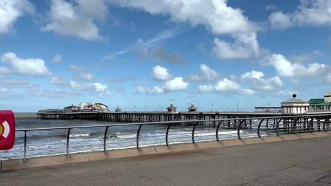 Blackpool, UK 05 July 2024; Tower Festival Headland coastal sea defences Stock Footage 278725432