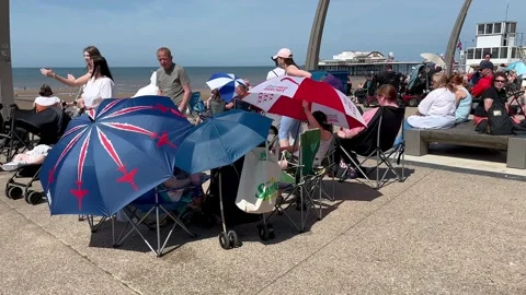 Blackpool, UK 2024 Aug 11;  Free seaside airshow on the seafront Stock Footage 281495865