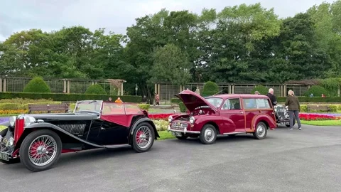 Blackpool, UK 2024 Aug 25: Stanley Park Car Show. 4k Video Stock Footage 282664177
