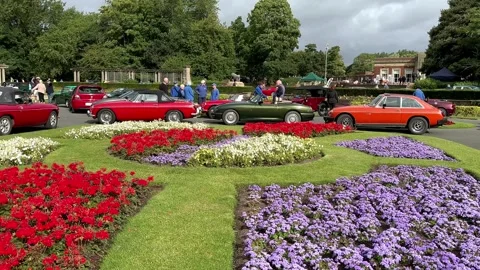 Blackpool, UK 2024 Aug 25: Stanley Park Car Show. 4k Video Stock Footage 282697931