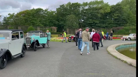 Blackpool, UK 2024 Aug 25: Stanley Park Car Show. 4k video Stock Footage 282705457