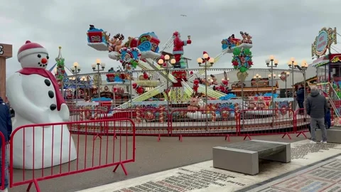 Blackpool, UK. 2024 Dec, 29; Promenade Christmas By The Sea celebrations Stockbeeldmateriaal 297311622