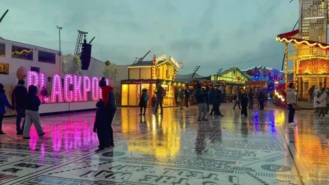 Blackpool, UK. 2024 Dec, 29; Promenade Christmas By The Sea Celebrations Stockbeeldmateriaal 297507599